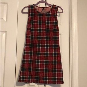 Red/black plaid dress